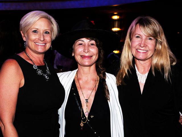 Image of four women at the Aspen Ideas: Climate cocktail reception. 