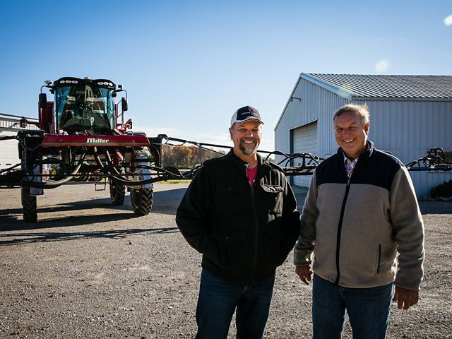 Today Allen Dean (right) is 100 percent no-till on his 1,900-acre Ohio farm.