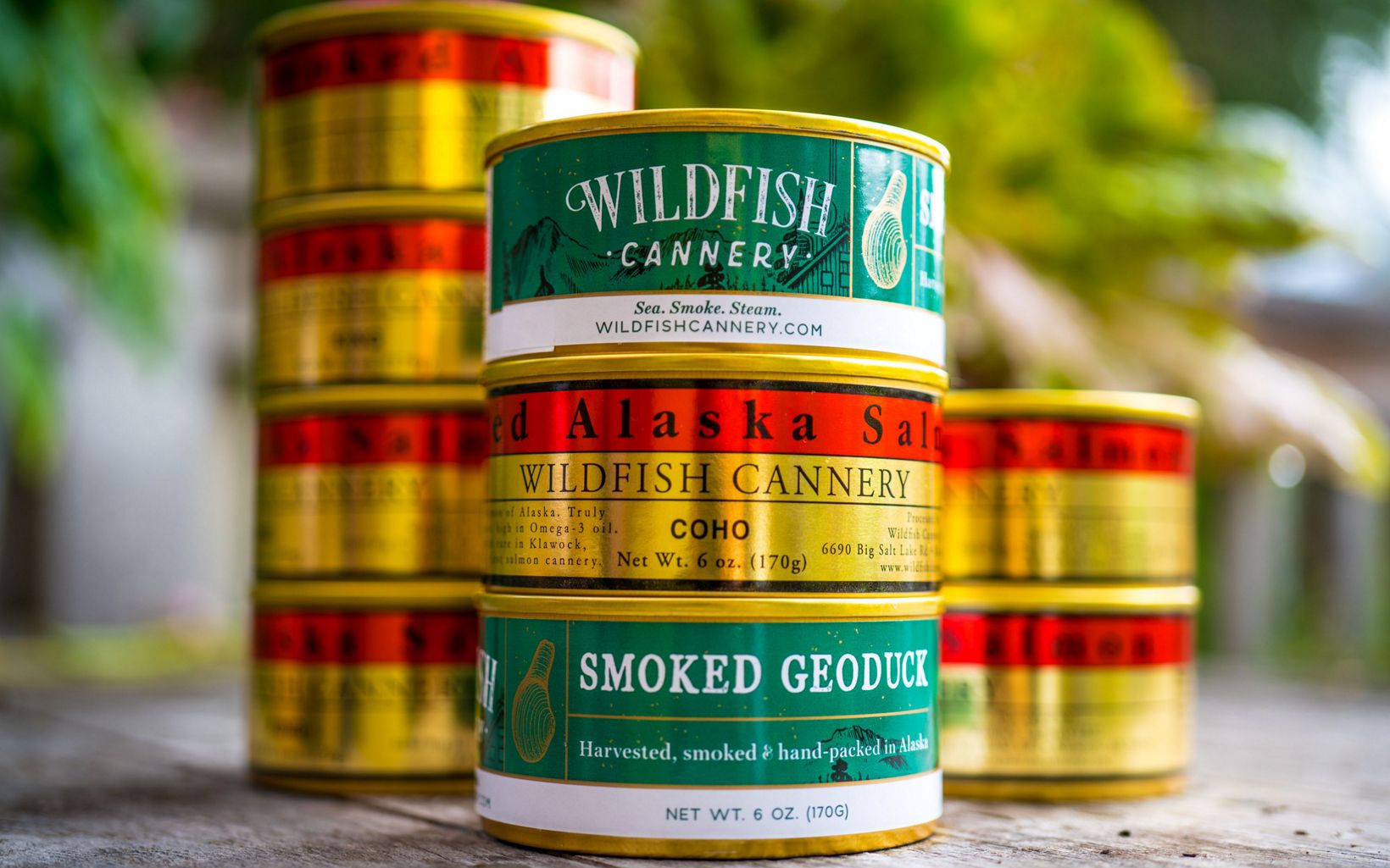 Seafood Cans from Wildfish Cannery in Klawock, Alaska. © Bethany Goodrich