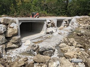 Construction of new bridge being bulit in Stone County.