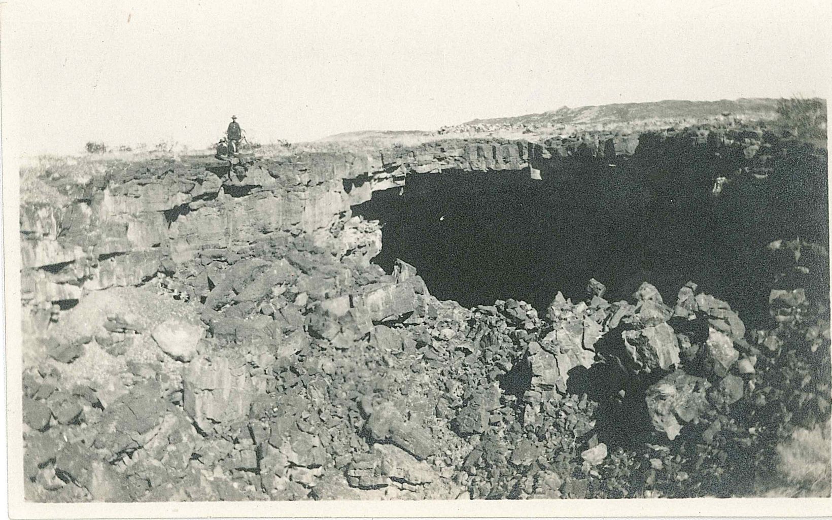 
                
                  Jornada Bat Cave in 1915 This photo was taken in 1915 for use in “Economic Geology of the Pedro Armendaris Land Grant in South Central New Mexico.”
                  © W.H. Storms
                
              