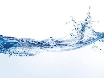 Clear water sloshing around.