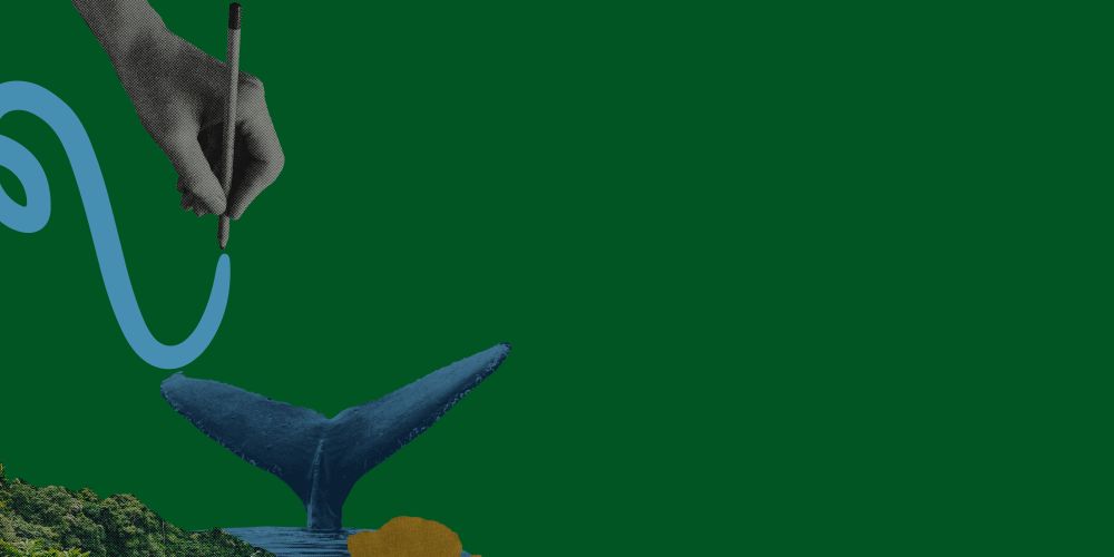 green graphic background