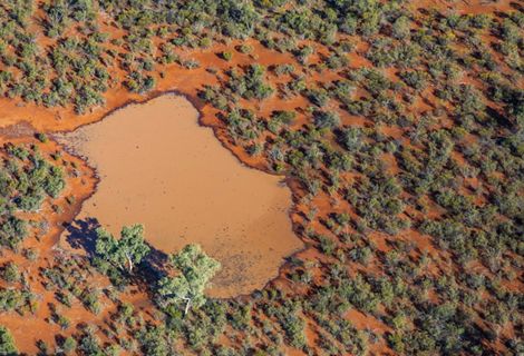 Aerial. view of a section of Cuttaburra National Park