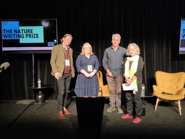 Left to right: Geordie Williamson (Judge), Alison Rowe (TNC Australia Managing Director), Gregory Day (Prize Winner) and Ashley Hay (Griffith Review Editor)