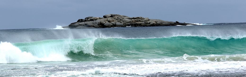 waves crashing on a beach