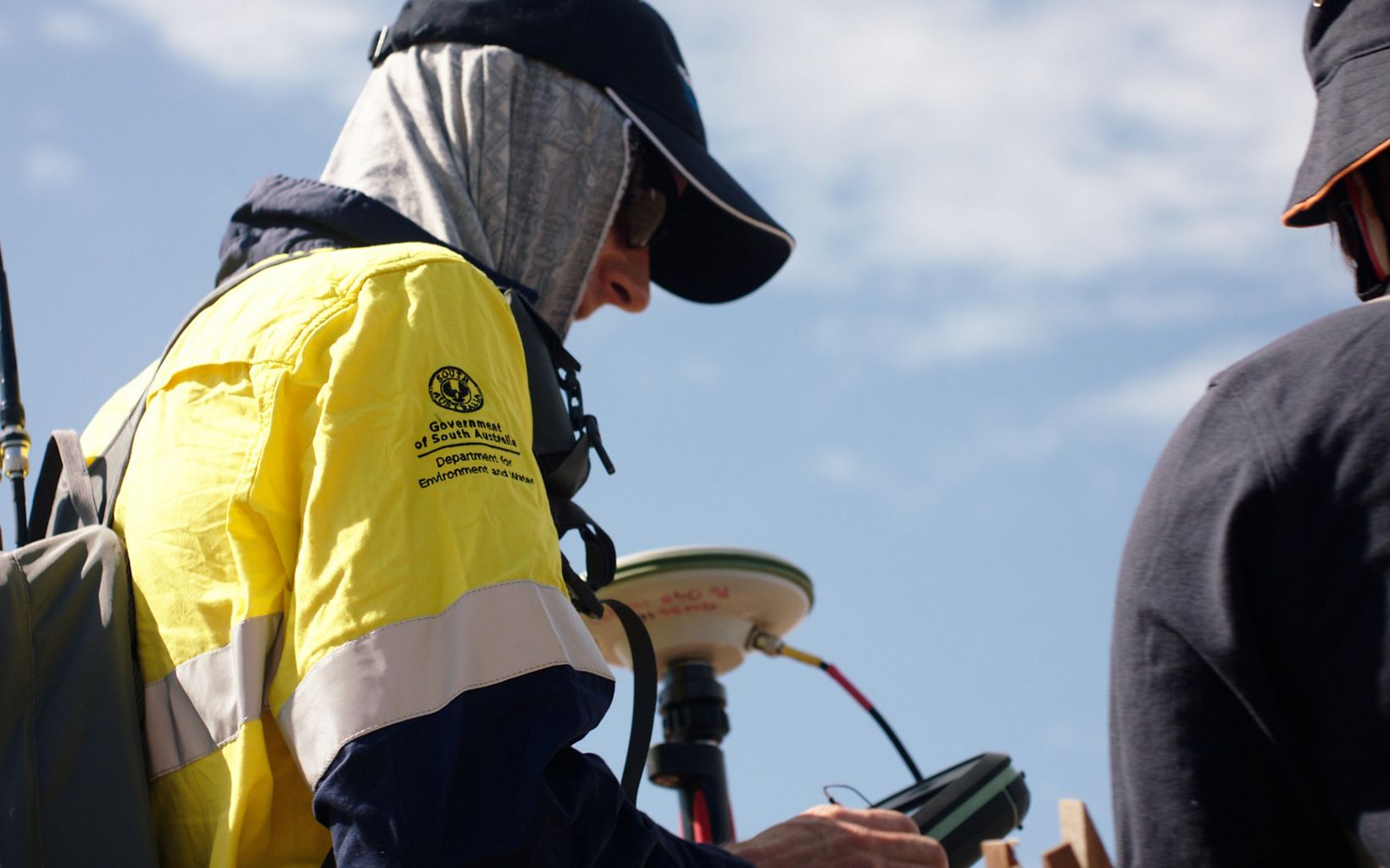 WetlandsRestorationSmartgroup Surveyor recording data for baseline monitoring © Streamline Media