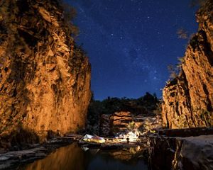 Camping in a sandstone gorge