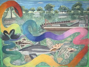 An original artwork by Indigenous artist Lily Wilson