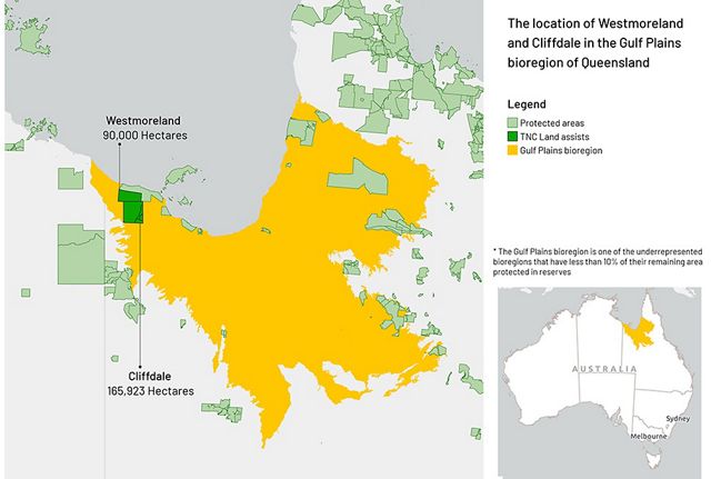 Cliffdale and Westmoreland Stations form a connected conservation landscape spanning more than 255,000 hectares in north-west Queensland.