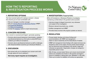 How TNC's reporting and investigation process works