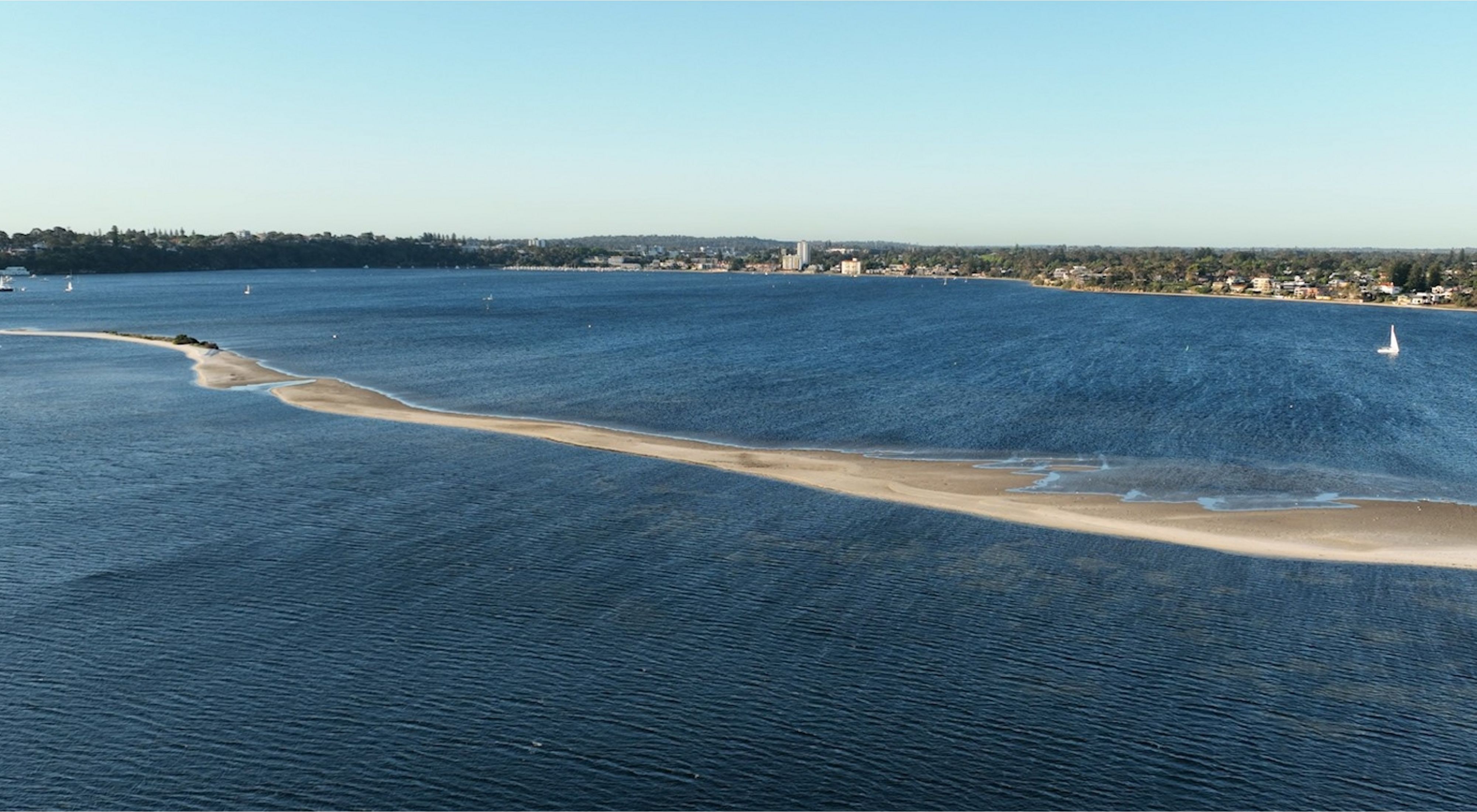 Aerial photo of Swan-Canning Estuary