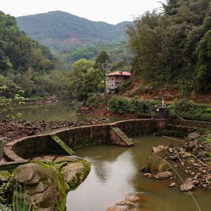 Before removal of the Lianghui hydropower station at Datong River.