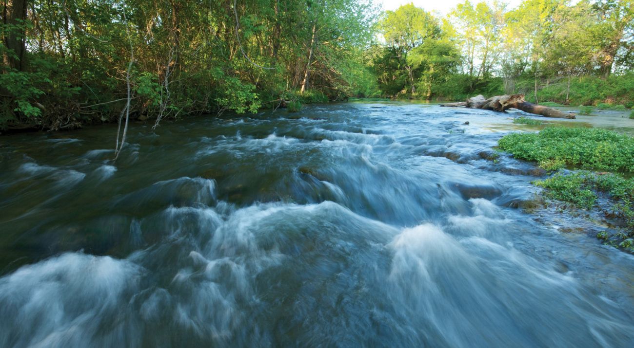 The Blue River at Oka' Yanahli Preserve.