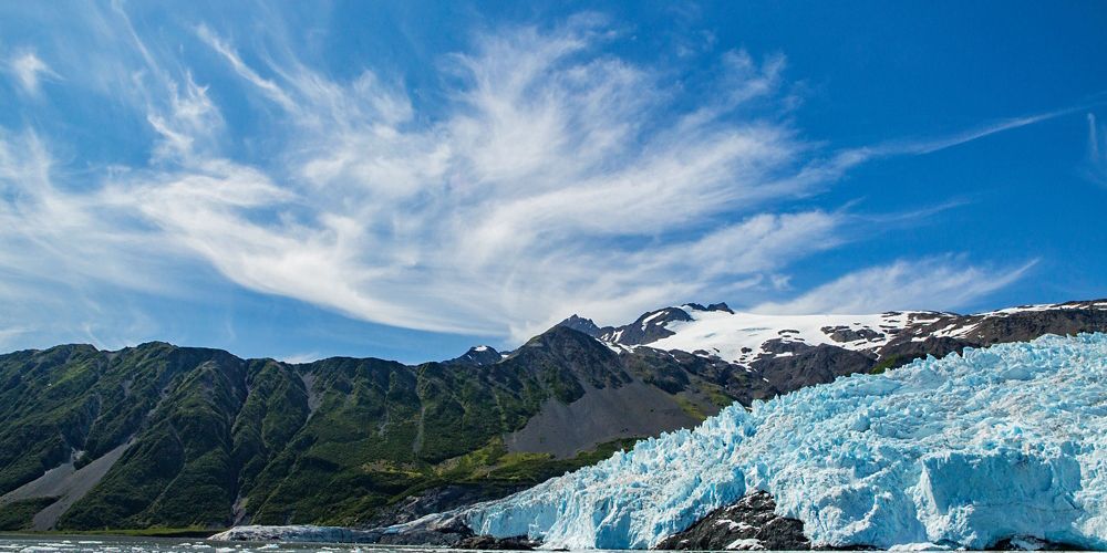 Blue skies in Kenai Fjords National Park.