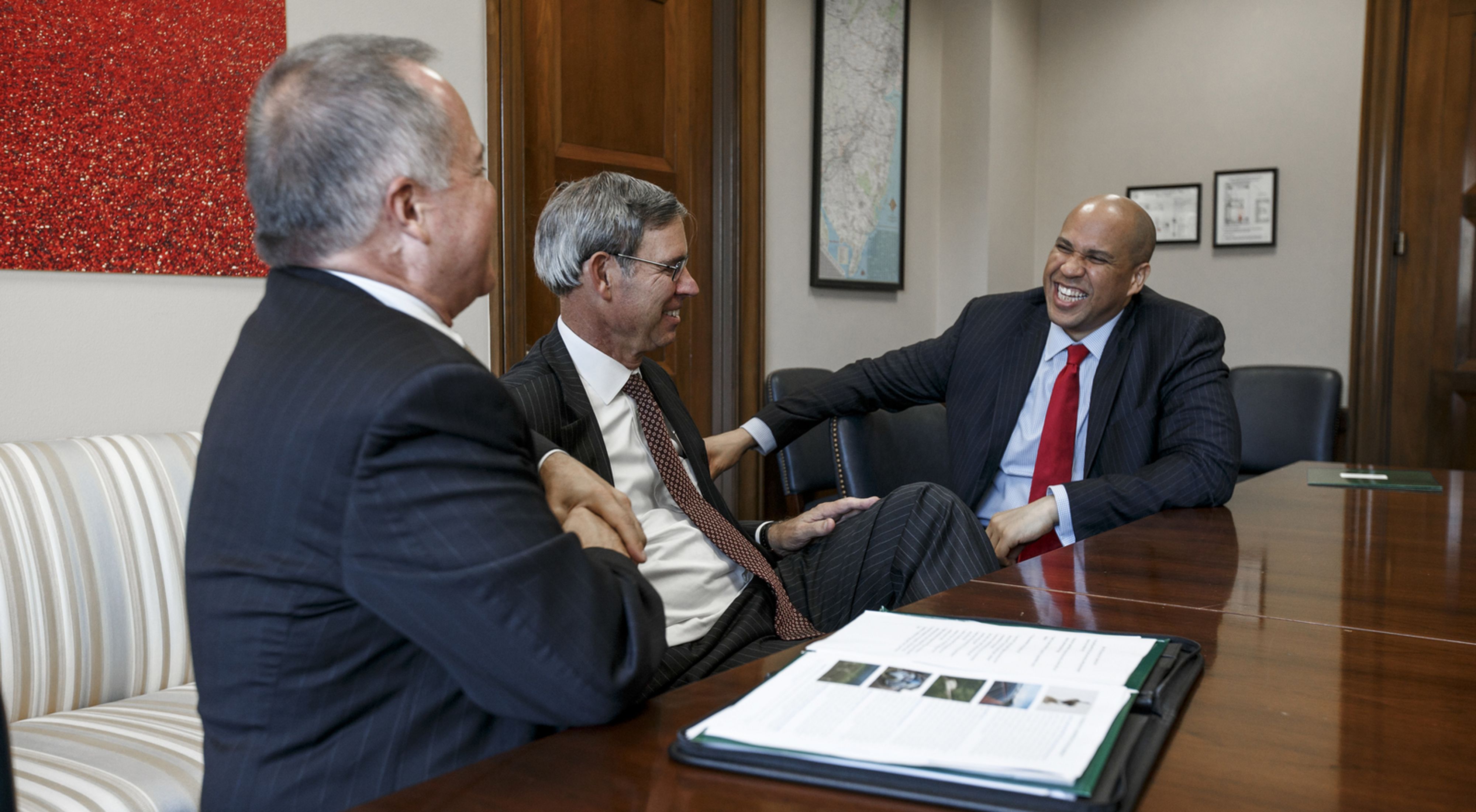 meets with representatives from TNC in his Capitol Hill office during Advocacy Day in 2015.