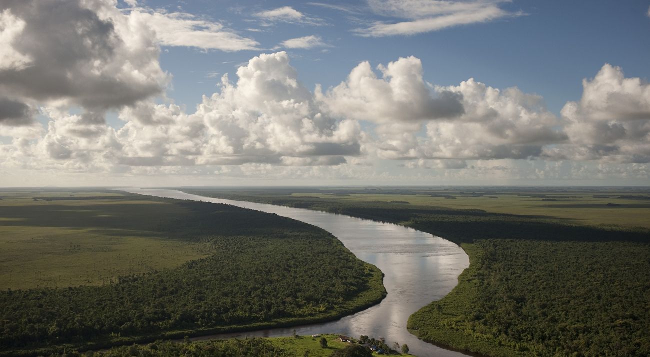 Aerial view of river