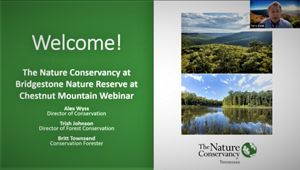 Screenshot of a slide saying "Welcome" with landscape photos on the right.