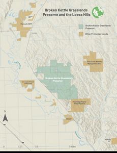Map of Broken Kettle Grassland and surrounding areas.
