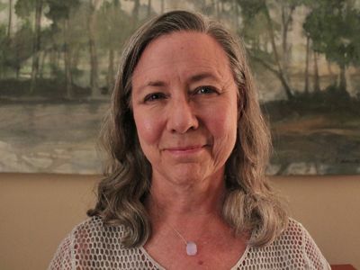 A candid portrait of Beth Stewart.
