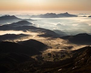 Vista aérea da Serra da Mantiqueira
