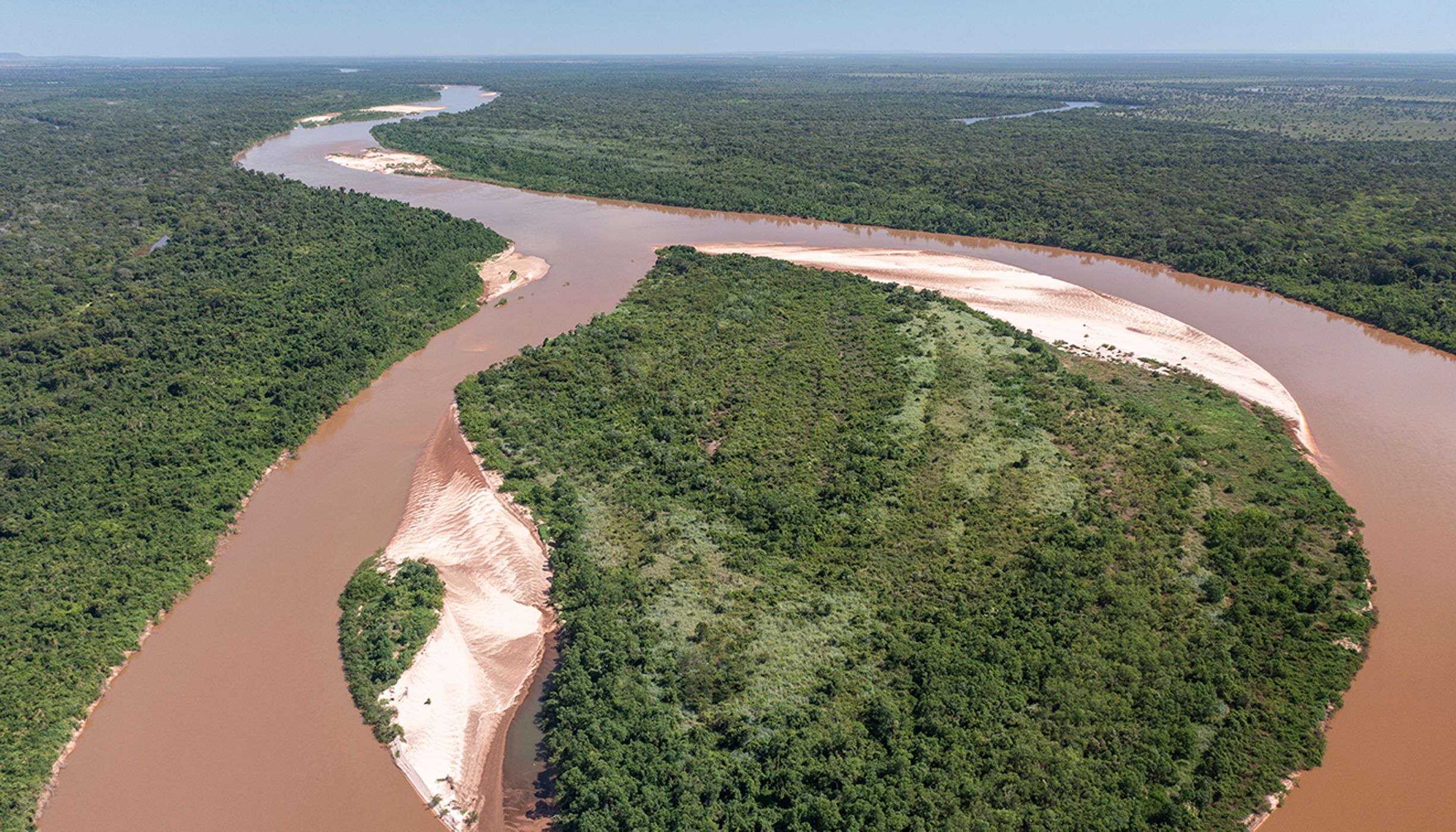 Visão aérea da Bacia do Araguaia. 