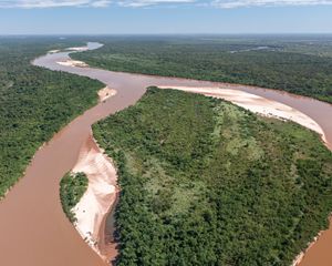 Visão aérea da Bacia do Araguaia.
