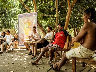 Povos Indígenas na aldeia Kokraimoro, em São Félix do Xingu, Amazônia Brasileira