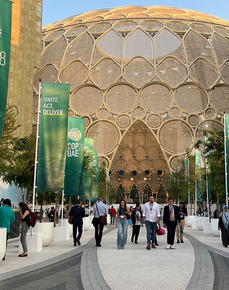 Área de realização da COP28 em Dubai.