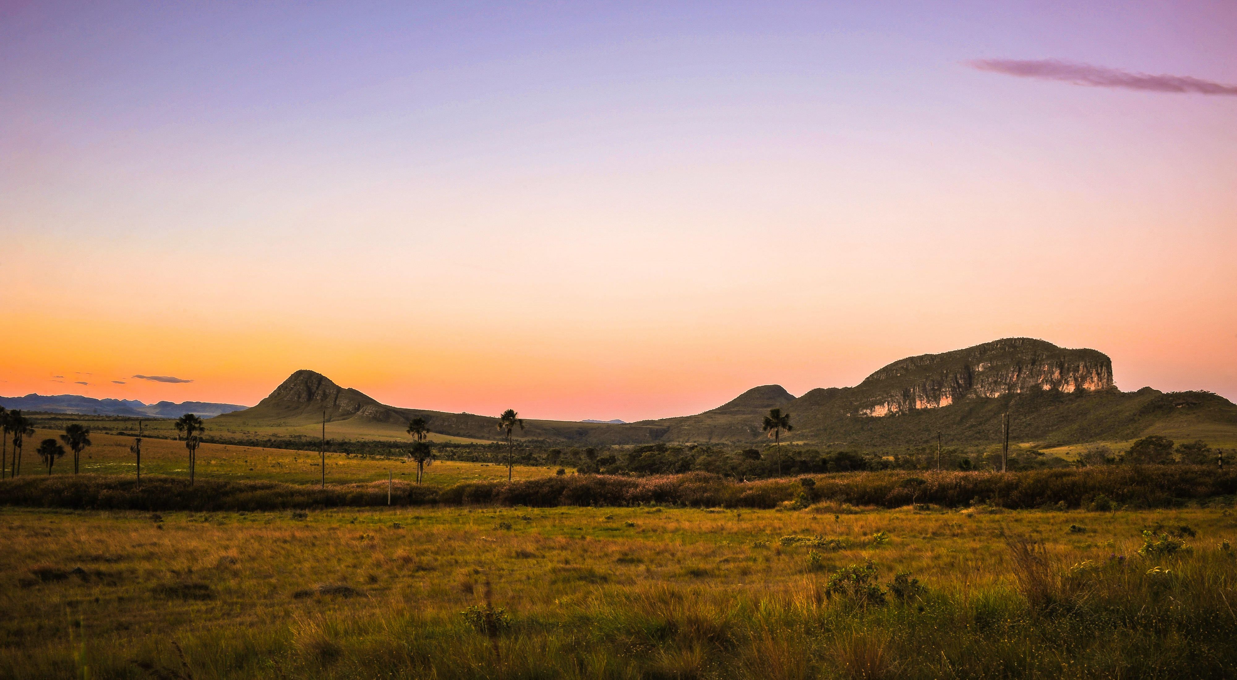 Por do sol na Chapada dos Veadeiros, em Alto Paraíso de Goiás - GO.