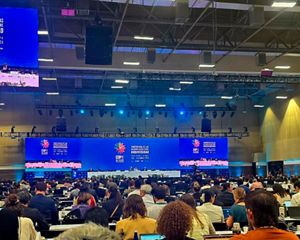 Salão central de negociações da COP16