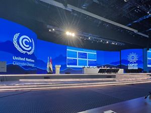 Salão de negociações da COP27