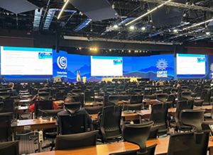 Salão de negociações da COP27