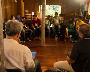 Discussão durante o seminário PNGATI 2030, no Rio de Janeiro.