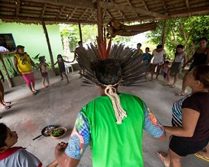 Povos indígenas reunidos no projeto Águas do Tapajós