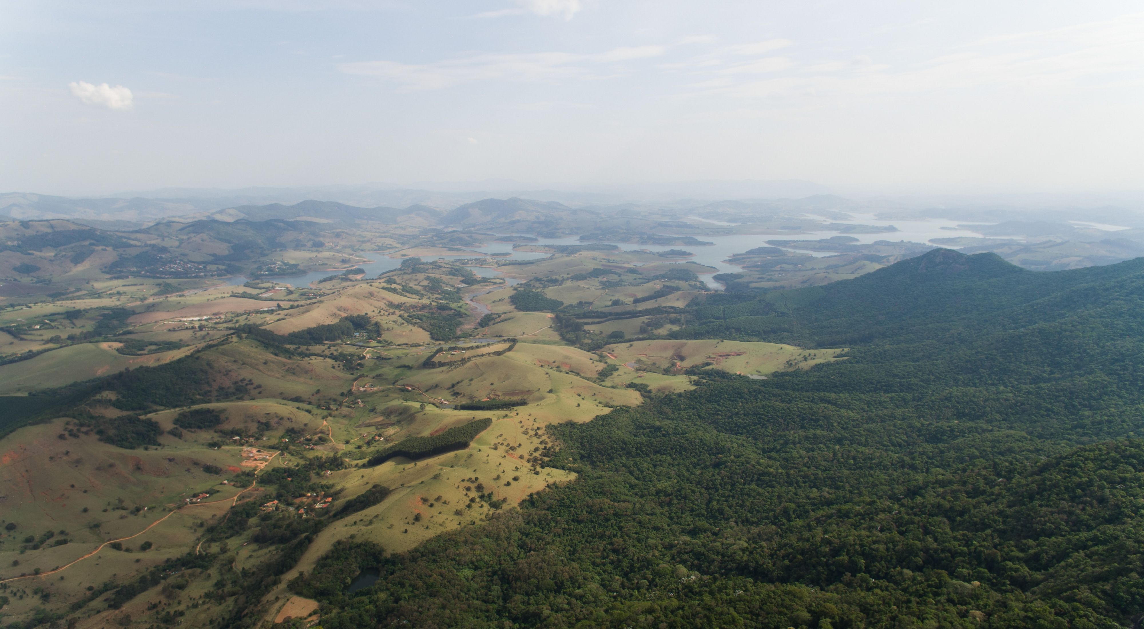 Vista aérea da Serra da Mantiqueira