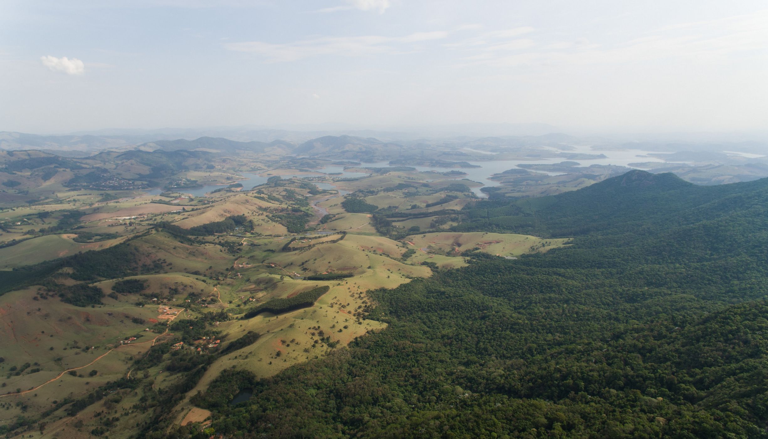 Vista aérea da Serra da Mantiqueira
