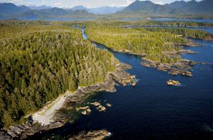 aerial of clayoquot sound