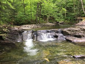 The picturesque Calavale Stream flows at Burnt Mountain in the Northeast Kingdom of Vermont.