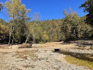 Obstructed stream crossing on cave creek.