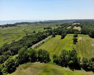 Overhead view of restoration at Chiwaukee Prairie.