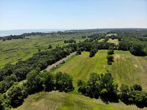 Overhead view of restoration at Chiwaukee Prairie.