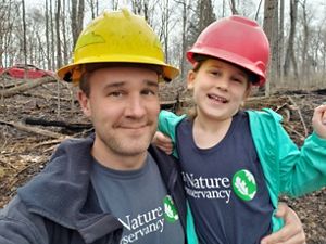 Indiana Chapter forester Chris Neggers and daughter Diana, 2019.