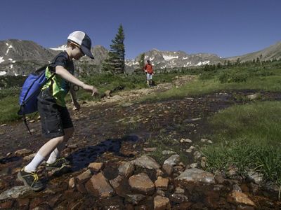 Hikers in the wilderness.