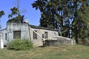 Cisterna de recolección de agua de lluvia en Fortín Charrúa.