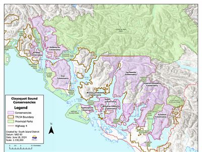 Map of Clayoquot Sound Conservancies.