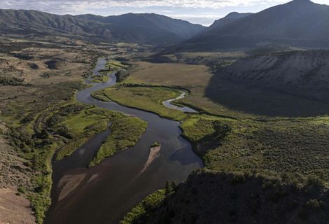 A river flowing through a valley.