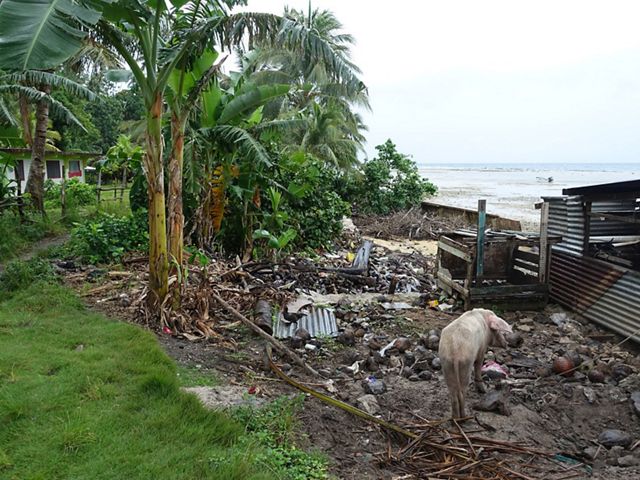 Coastal erosion in Chuuk