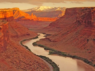 Colorado River at sunset.