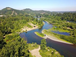 Willamette Confluence Oregon Aerial